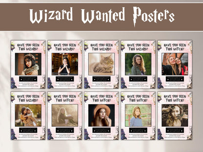 Personalisiertes Geburtstagsplakat „Zauberer gesucht“, Canva-Vorlage (Sofort-Download)