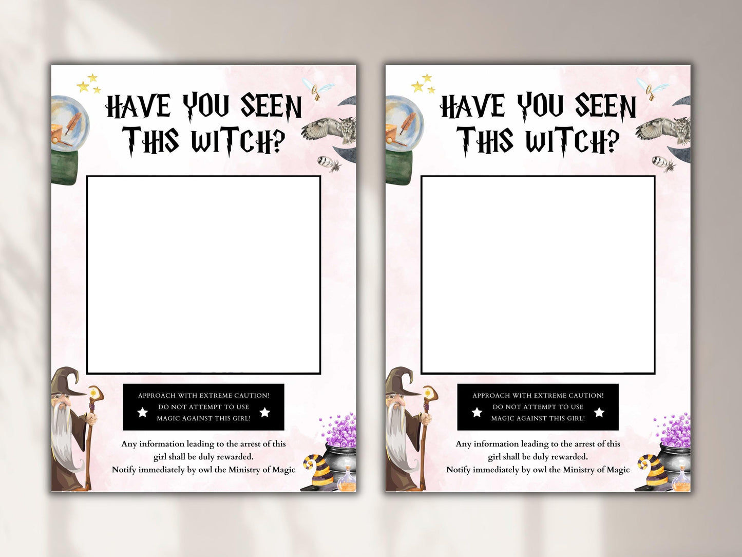 Personalized Wizard Wanted Poster, Birthday Party Decoration (Instant Download)