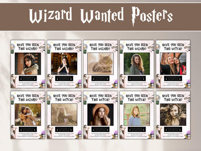 Personalized Wizard Wanted Poster, Birthday Party Decoration (Instant Download)