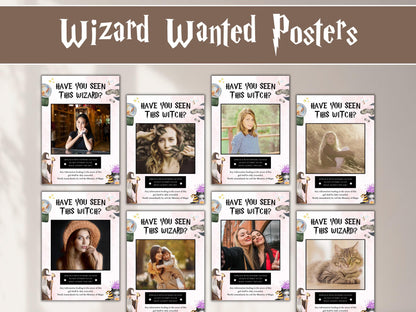 Personalized Wizard Wanted Poster, Birthday Party Decoration (Instant Download)