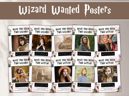 Personalized Wizard Wanted Poster, Birthday Party Decoration (Instant Download)