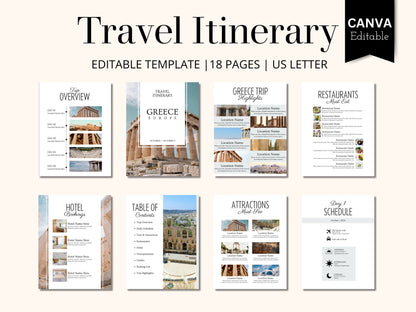 Editable Switzerland Travel Itinerary Template (Canva, PDF)