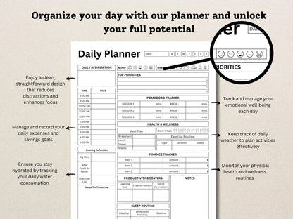 Editable ADHD Planner Set: Hourly, Organized, Printable (Digital Download)