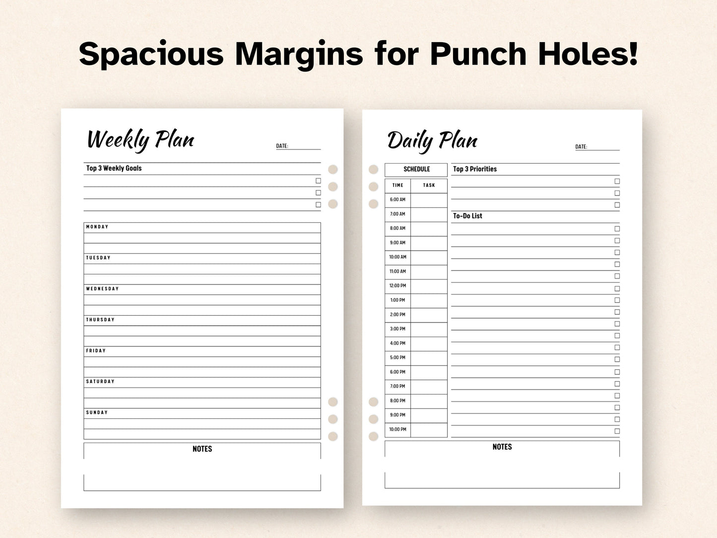 Agenda de télétravail : journalier, hebdomadaire, mensuel (téléchargement numérique)
