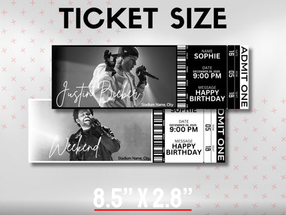 Custom Concert Ticket Template: DIY Event Ticket (Digital Download)