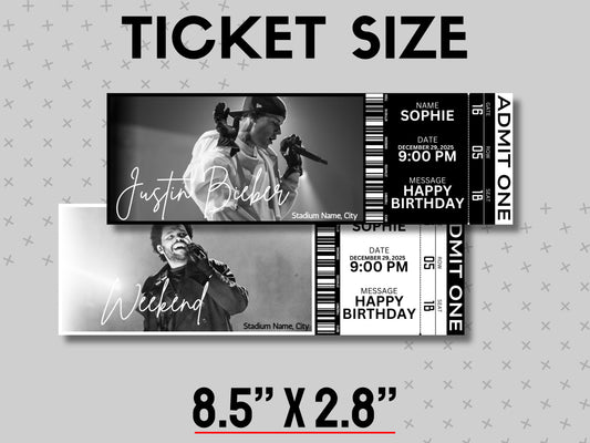 Custom Concert Ticket Template: DIY Event Ticket (Digital Download)