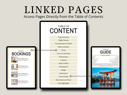 Editable Japan Travel Itinerary Template: Vacation Planner (PDF)
