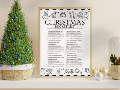 Editable Christmas Bucket List Template: Holiday Checklist (US Letter) (Digital Download)