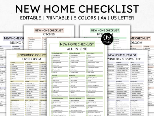 New Home Essentials Checklist: Moving & First Apartment (PDF)