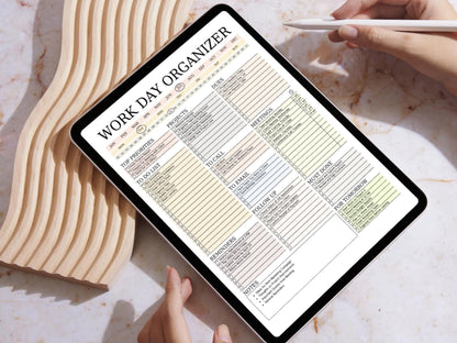 Work Day Planner: Printable To-Do List, Editable in Canva (US Letter) (Digital Download)