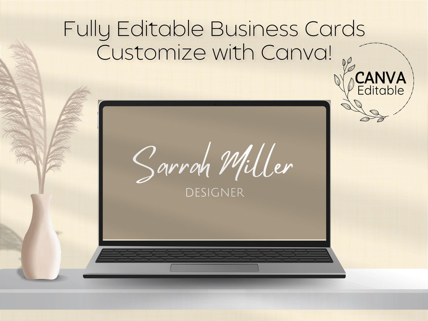 Modern Designer Business Card Template: Editable Design (Digital Download)