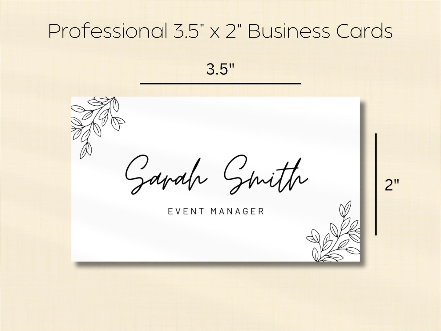 Event Manager Business Card Template: Modern Floral Design (Digital Download)