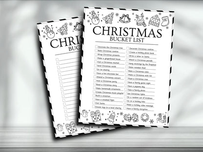 Editable Christmas Bucket List Template: Holiday Checklist (US Letter) (Digital Download)