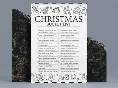 Editable Christmas Bucket List Template: Holiday Checklist (US Letter) (Digital Download)