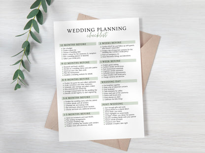 Ultimate Wedding Checklist Template: Bridal Planner (PDF)
