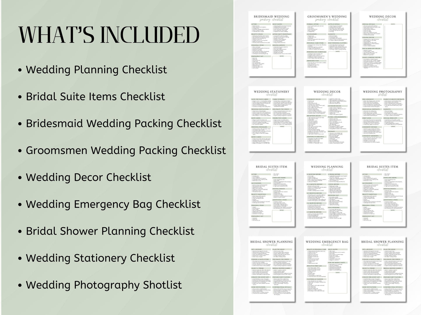 Ultimate Wedding Checklist Template: Bridal Planner (PDF)