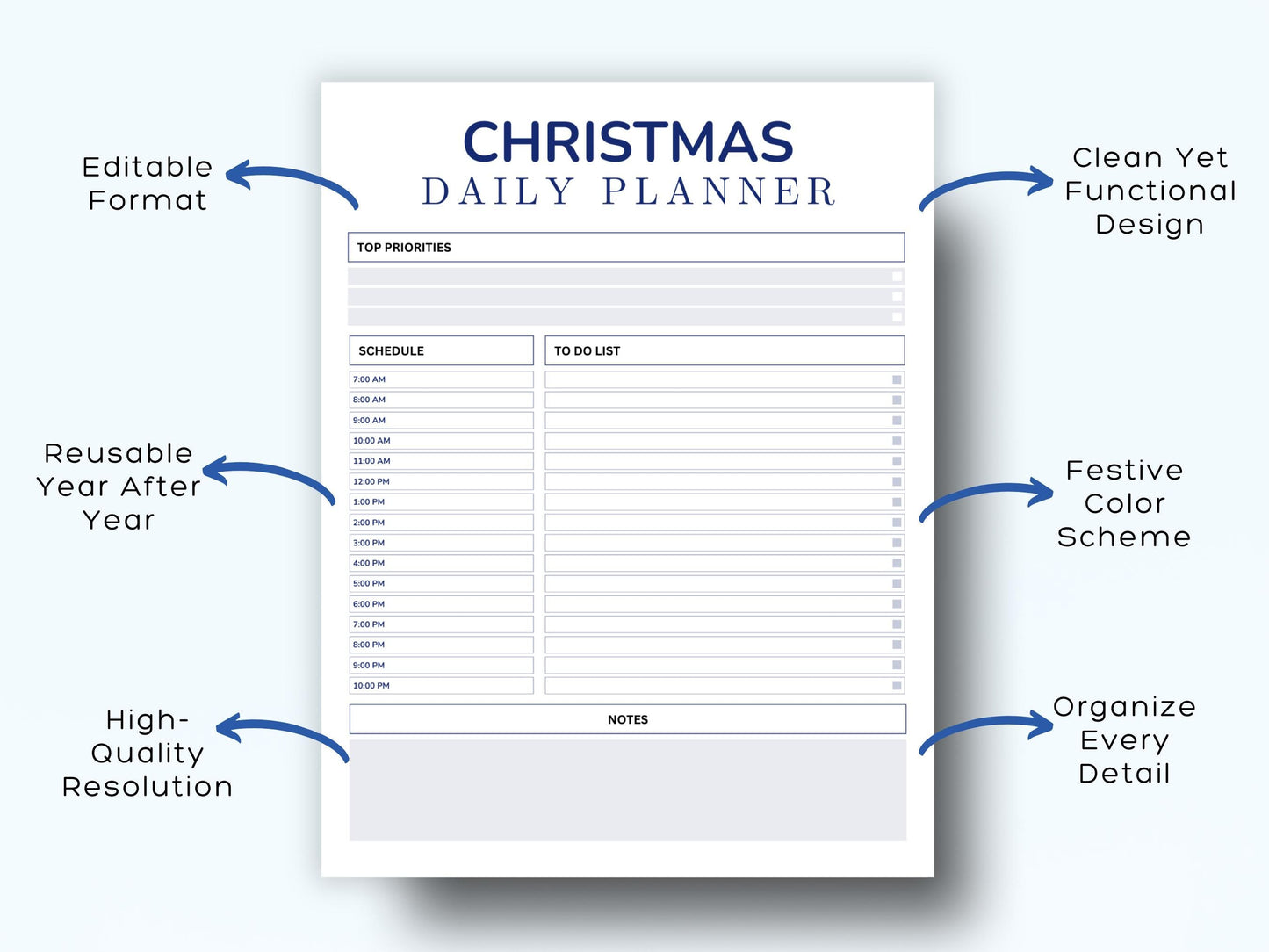 Editable Christmas Planner Template PDF | Holiday Organisation Checklist | Canva Instant Download