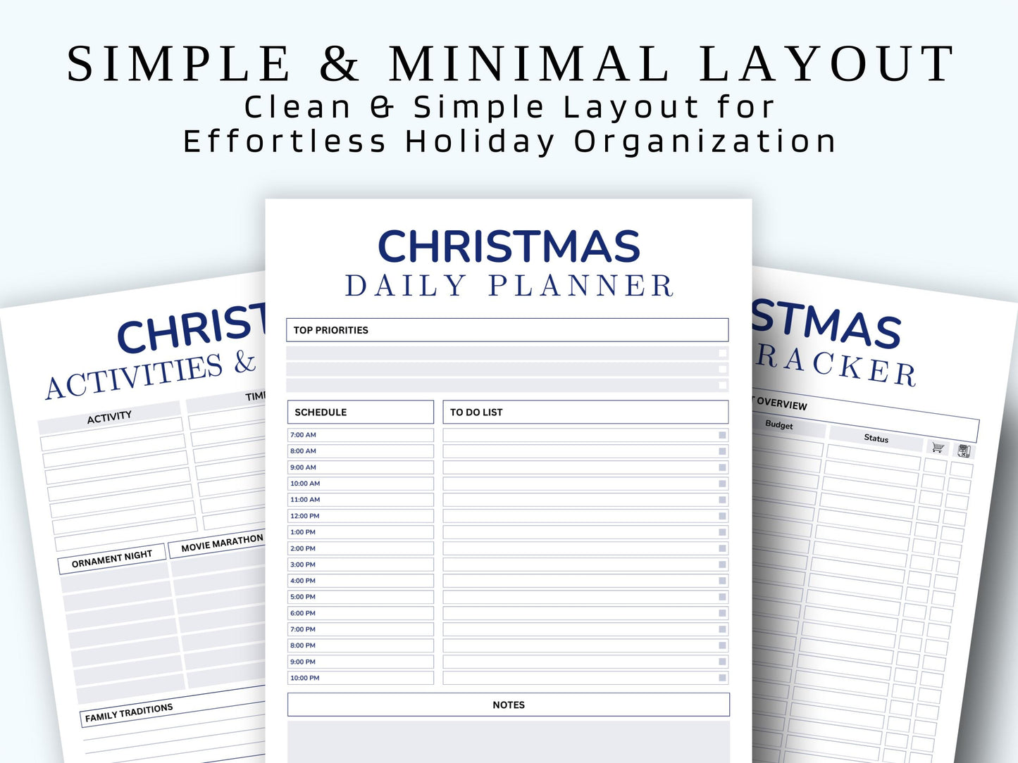Editable Christmas Planner Template PDF | Holiday Organisation Checklist | Canva Instant Download
