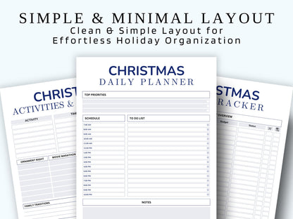 Editable Christmas Planner Template PDF | Holiday Organisation Checklist | Canva Instant Download