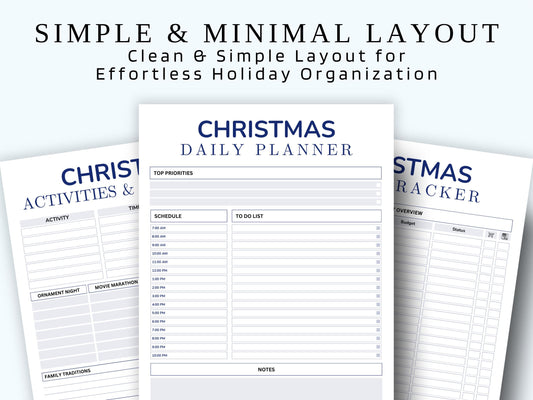 Editable Christmas Planner Template PDF | Holiday Organisation Checklist | Canva Instant Download