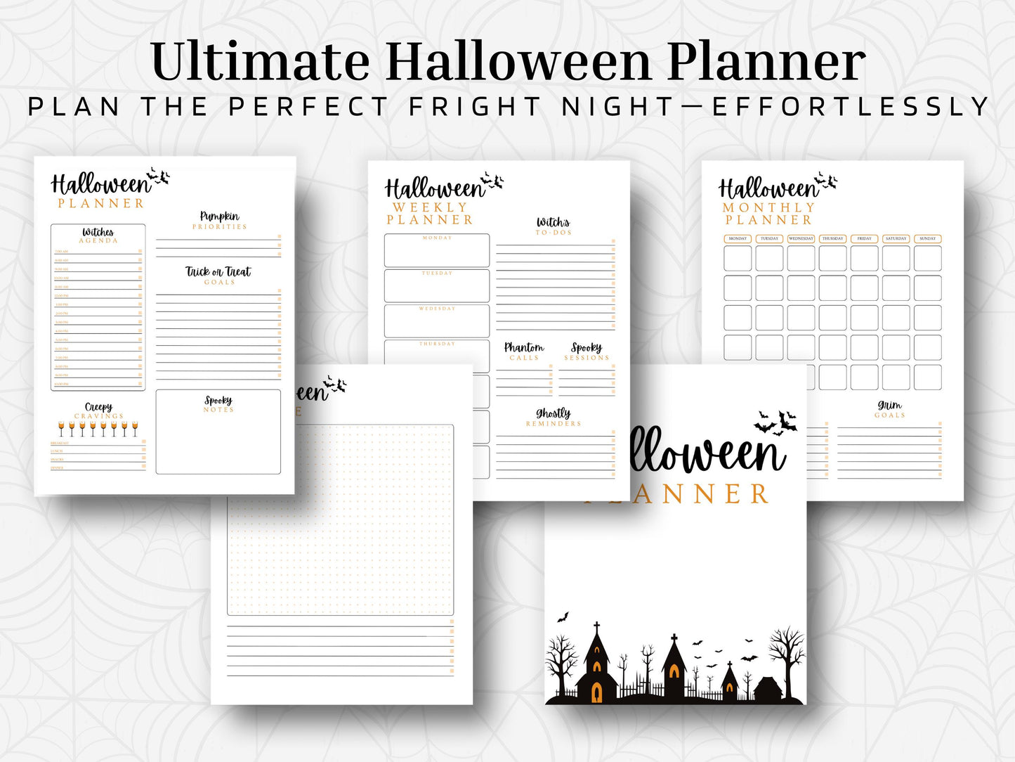 Holiday Planner Bundle PDF | Christmas + Thanksgiving + Halloween Printable Kit | Digital Download