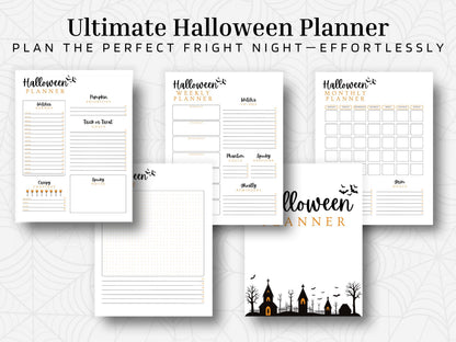 Holiday Planner Bundle PDF | Christmas + Thanksgiving + Halloween Printable Kit | Digital Download