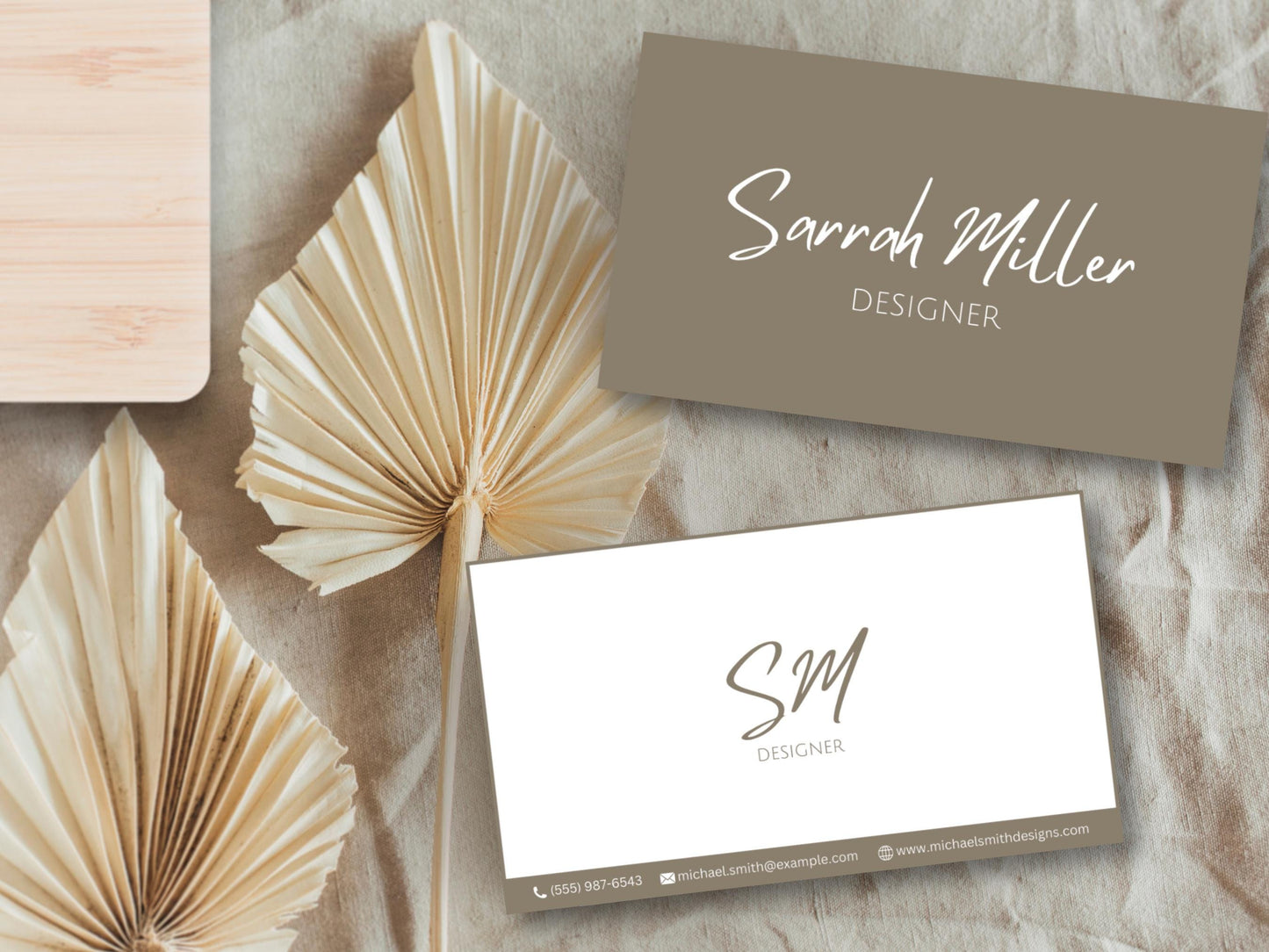 Modern Designer Business Card Template: Editable Design (Digital Download)