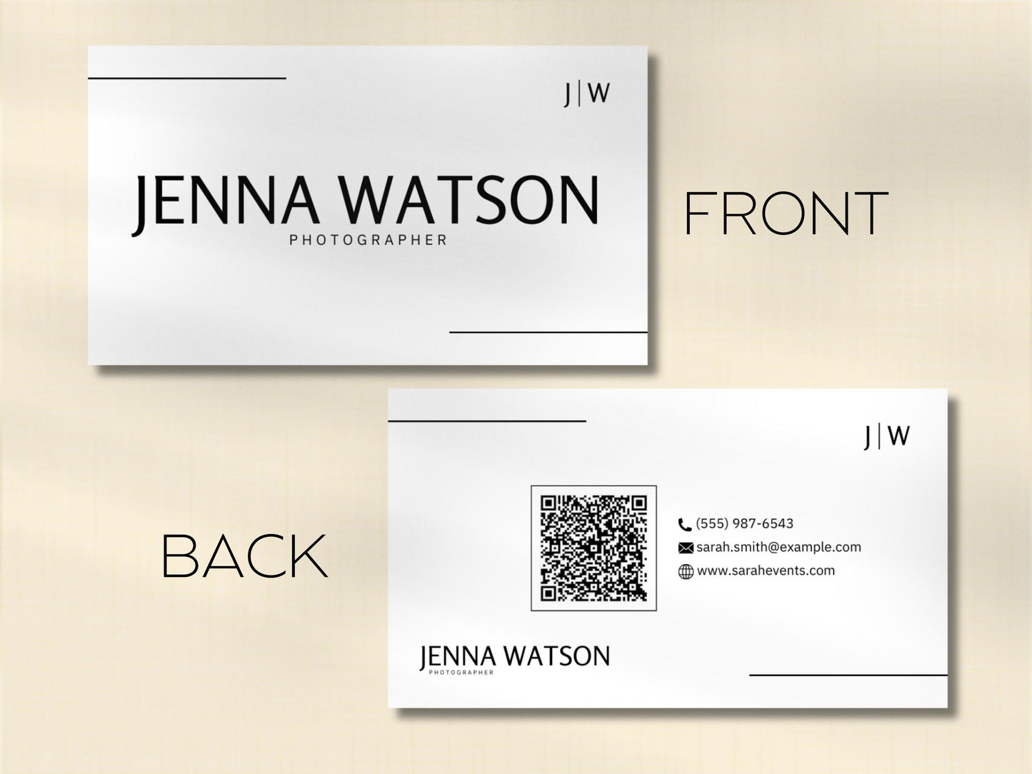 Editable Modern Business Card Template (Digital Download)