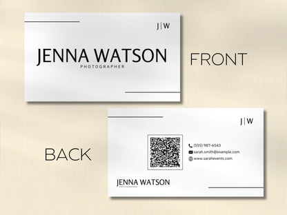 Editable Modern Business Card Template (Digital Download)