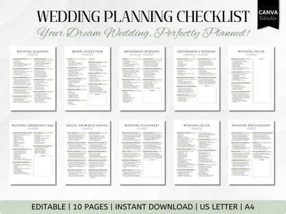 Ultimate Wedding Checklist Template: Bridal Planner (PDF)