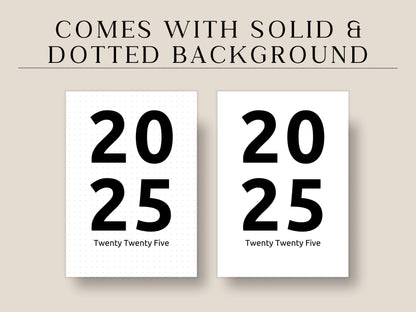 Druckbares Kalender-Bundle mit Blumenmuster für 2025: A4 A5, bearbeitbar (Sofort-Download)