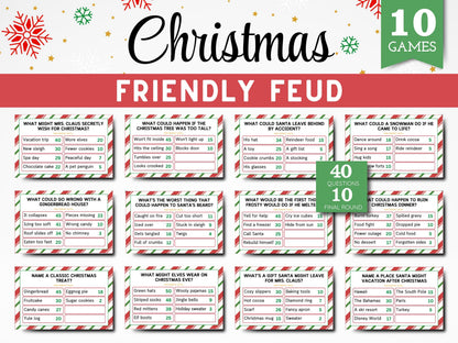 Christmas Feud Game: Family Holiday Party (Printable)