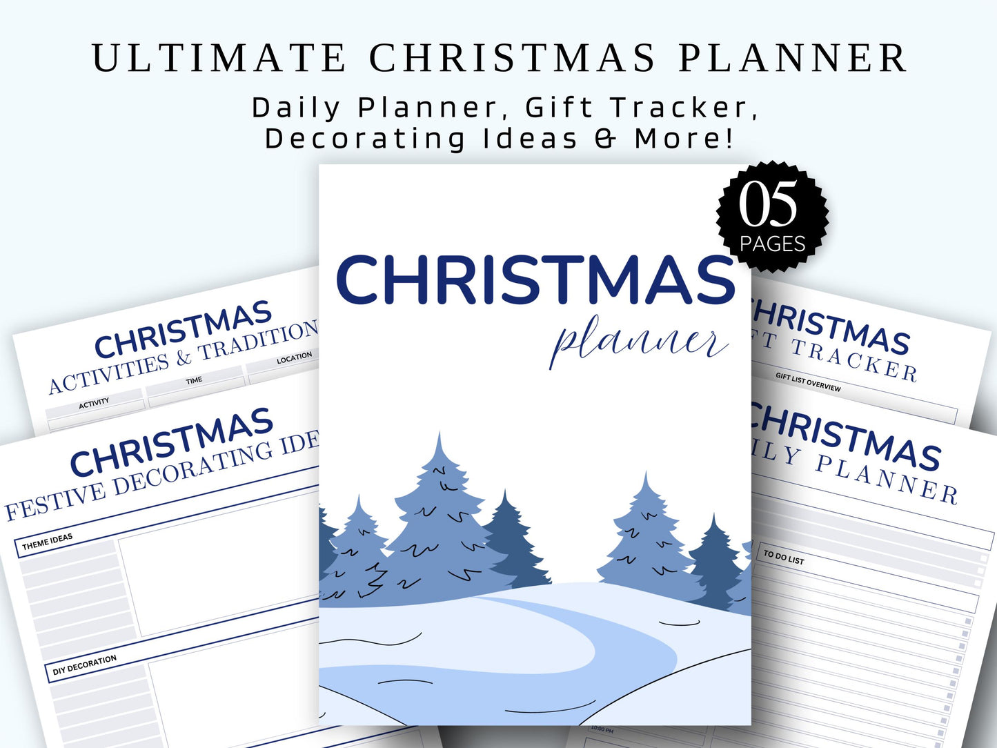 Editable Christmas Planner Template PDF | Holiday Organisation Checklist | Canva Instant Download