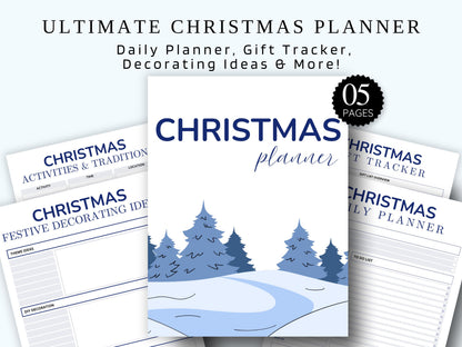 Editable Christmas Planner Template PDF | Holiday Organisation Checklist | Canva Instant Download