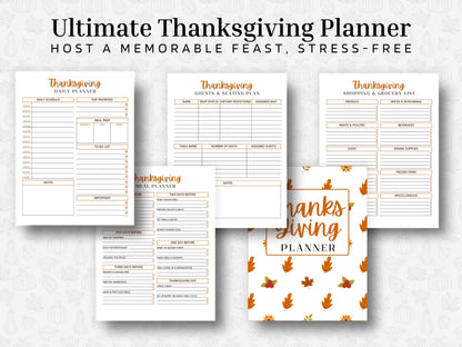 Holiday Planner Bundle PDF | Christmas + Thanksgiving + Halloween Printable Kit | Digital Download