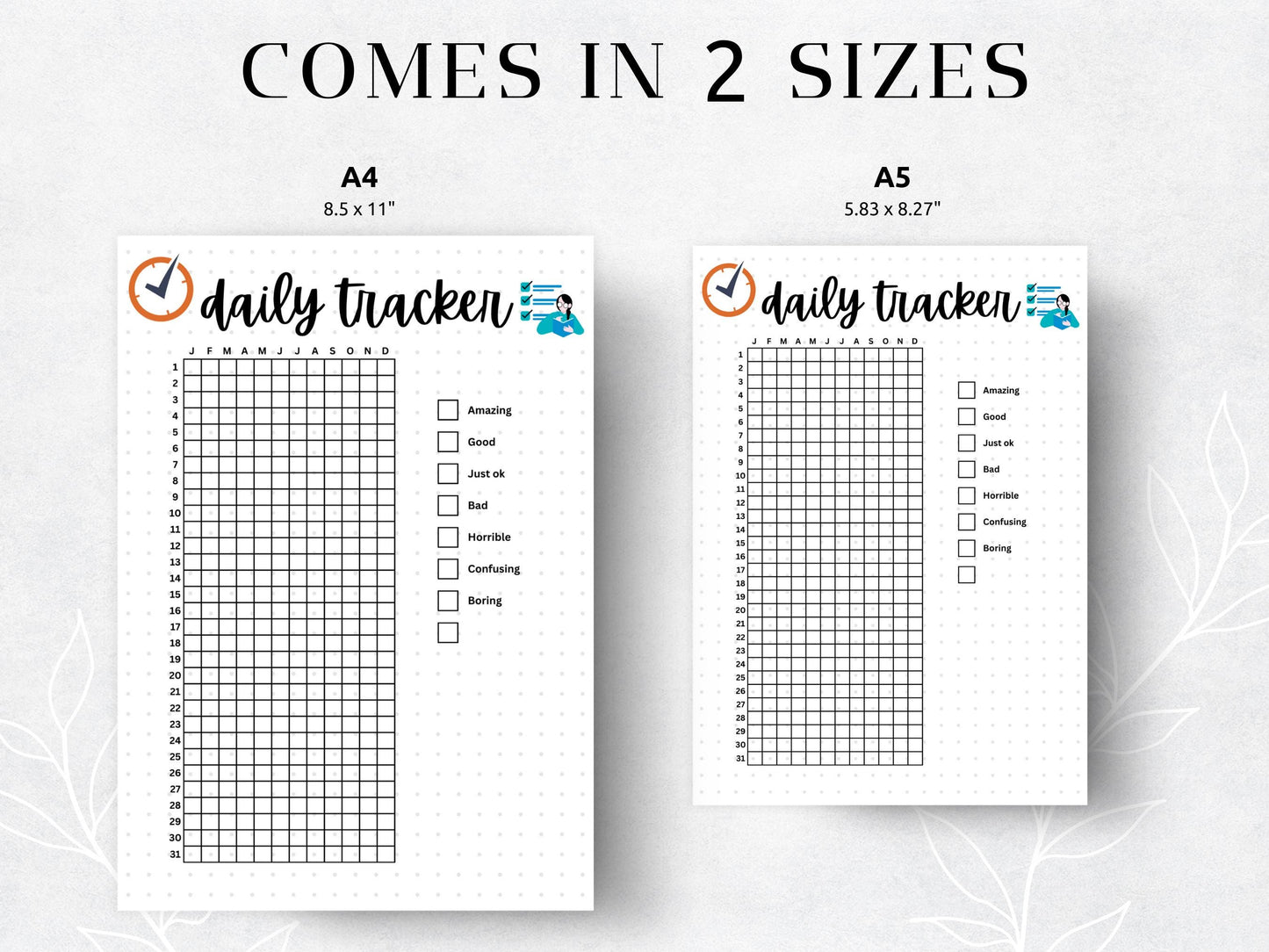 2026 Yearly Pixel Tracker Bundle, Editable & Printable (Digital Download)