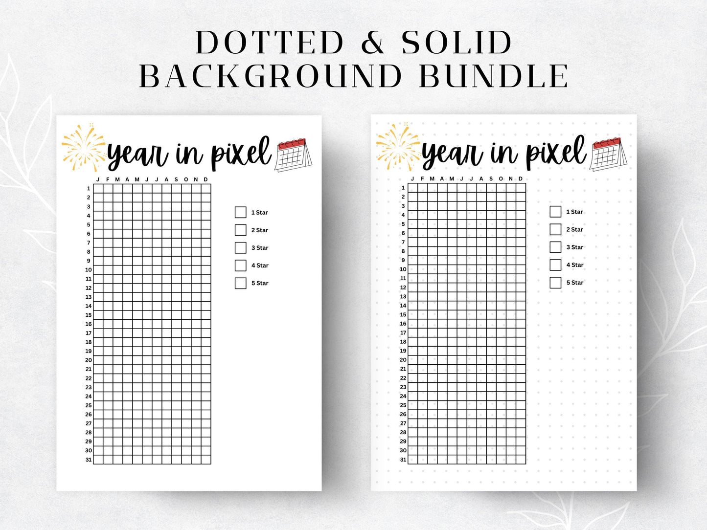2026 Yearly Pixel Tracker Bundle, Editable & Printable (Digital Download)