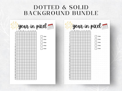 2026 Yearly Pixel Tracker Bundle, Editable & Printable (Digital Download)