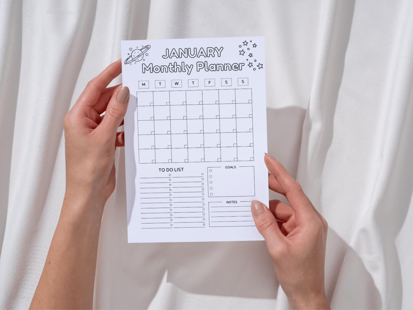 2025 Monthly Calendar Printable: A4 A5 Planner (Digital Download)