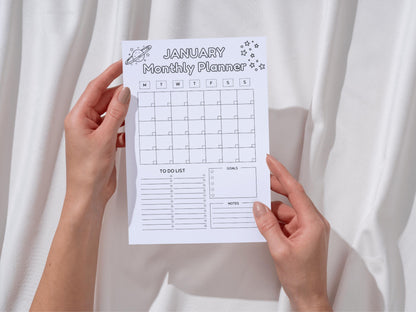 2025 Monthly Calendar Printable: A4 A5 Planner (Digital Download)