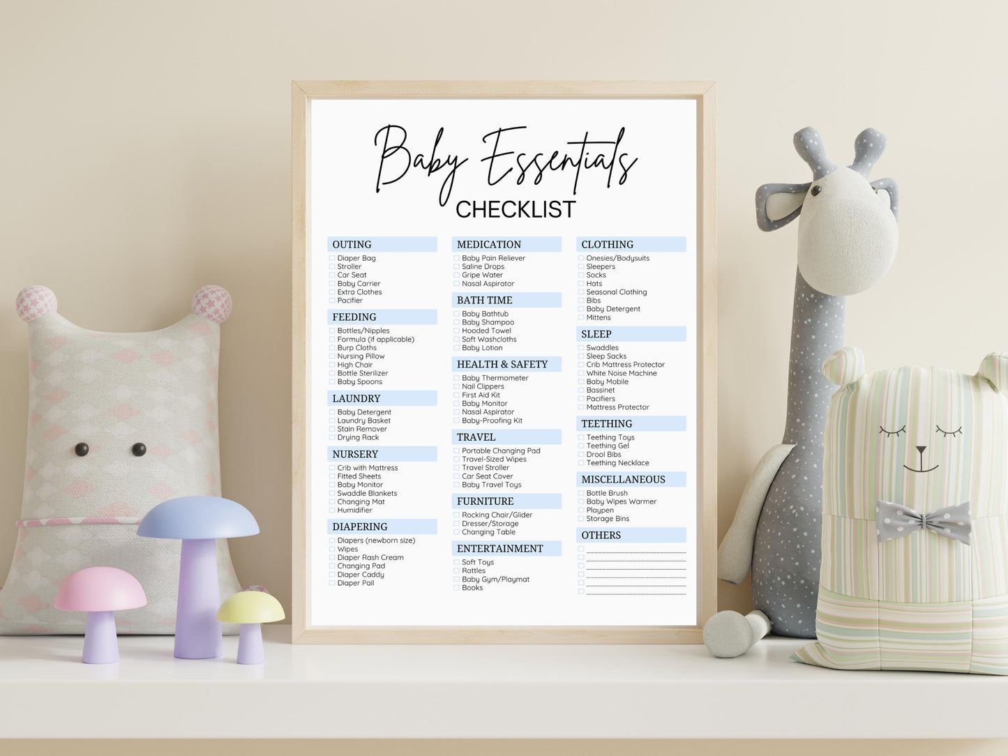Baby Essentials Checklist Bundle: First Time Mom Planner (Digital Download)
