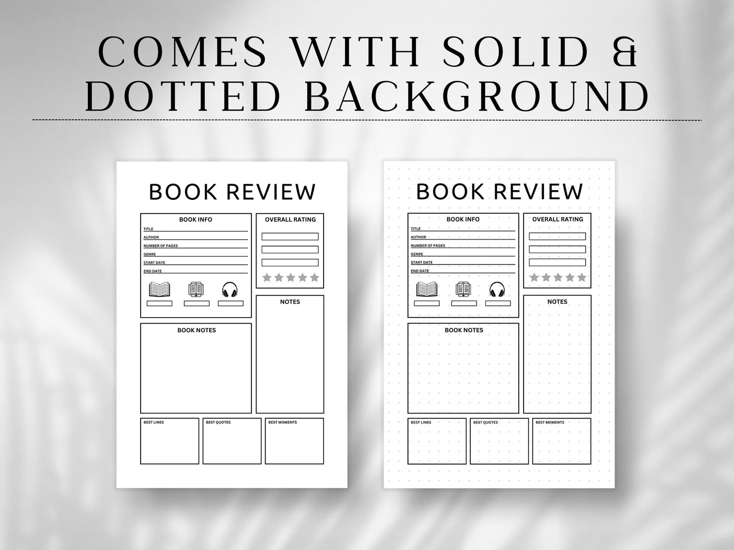 Digital Reading Journal Bundle: Library Tracker & Planner (Digital Download)