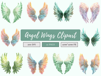 Engelsflügel-Clipart-Paket, Engelsflügel-Clipart, Engelsflügel-PNG-Paket, Gedenk-Engelsflügel-Clipart, Engelsflügel-PNG, Digitaler Download