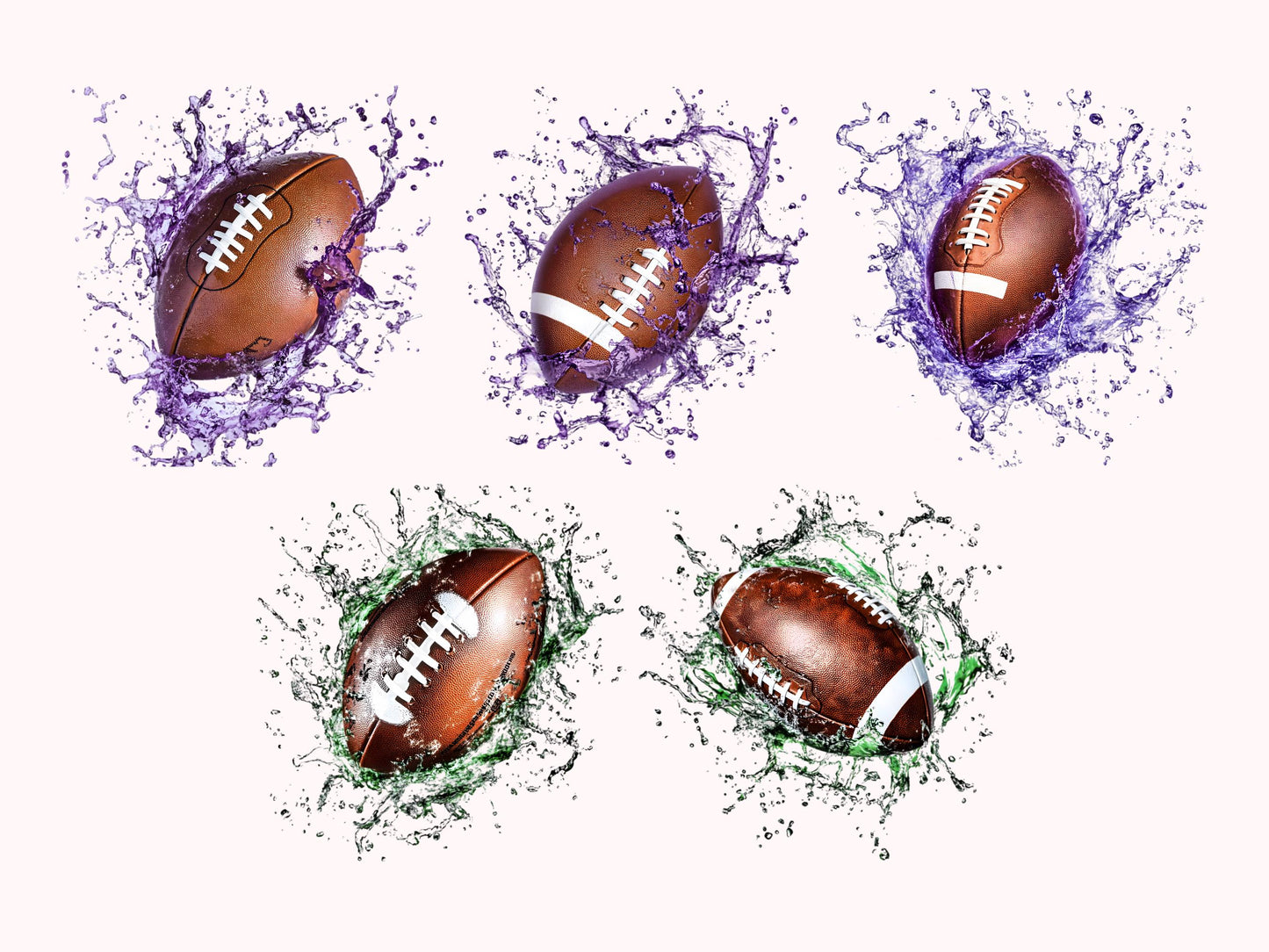 Watercolor Football Clipart Bundle png, Football Collection Clipart, Football Clipart, Football Printable Clipart, Football png Bundle