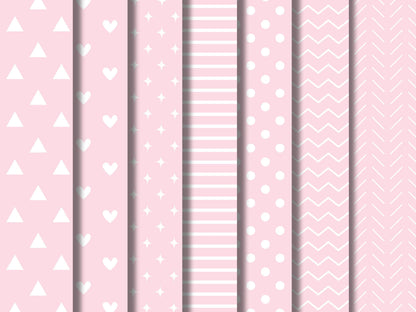 Pastel Paper Clipart Bundle, Essential Pastel Digital Paper Clipart, Patterns Scrapbooking Clipart, Solid Digital Paper, Digital Download