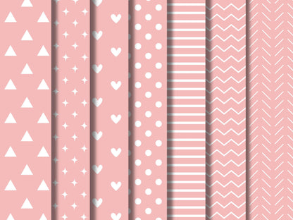 Pastel Paper Clipart Bundle, Essential Pastel Digital Paper Clipart, Patterns Scrapbooking Clipart, Solid Digital Paper, Digital Download