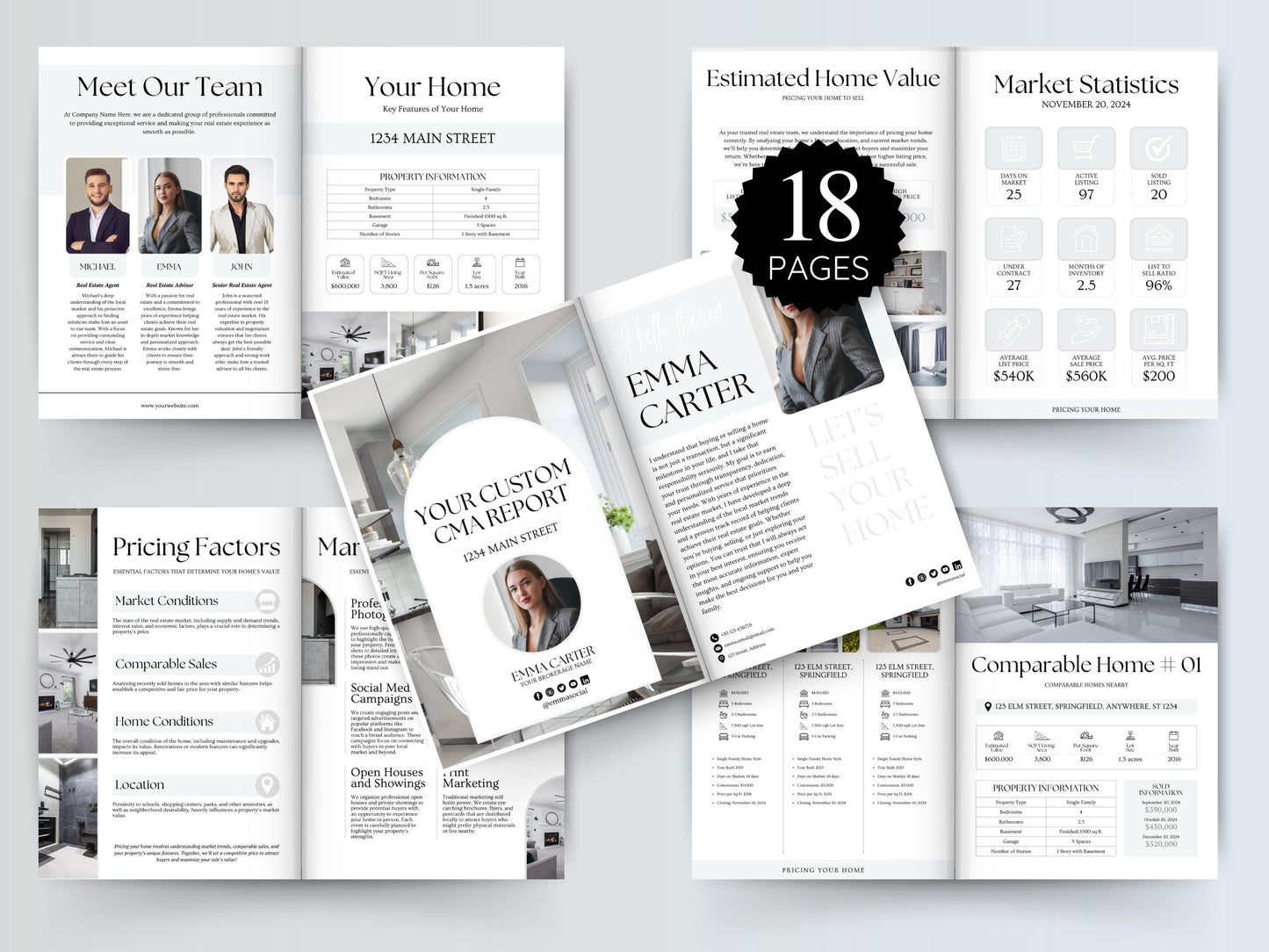 Customizable CMA Report Template: Real Estate Analysis (Digital Download)