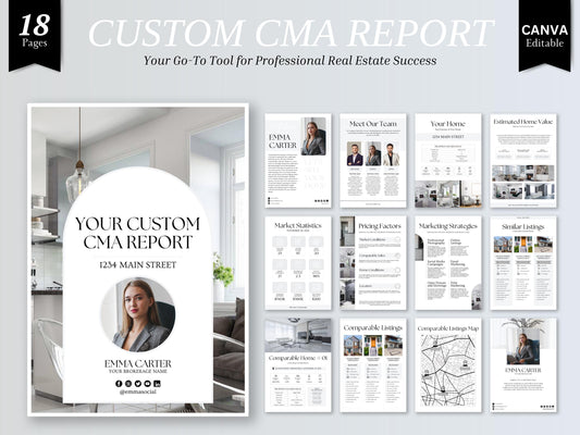 Customizable CMA Report Template: Real Estate Analysis (Digital Download)