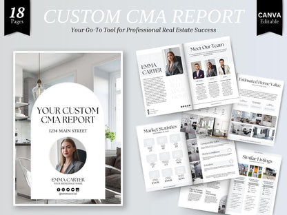 Customizable CMA Report Template: Real Estate Analysis (Digital Download)