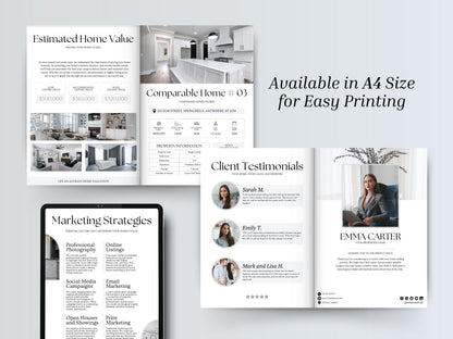 Customizable CMA Report Template: Real Estate Analysis (Digital Download)